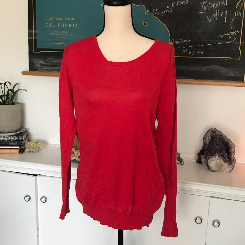 Gant rugger | red Criie wool silk blend sweater M
